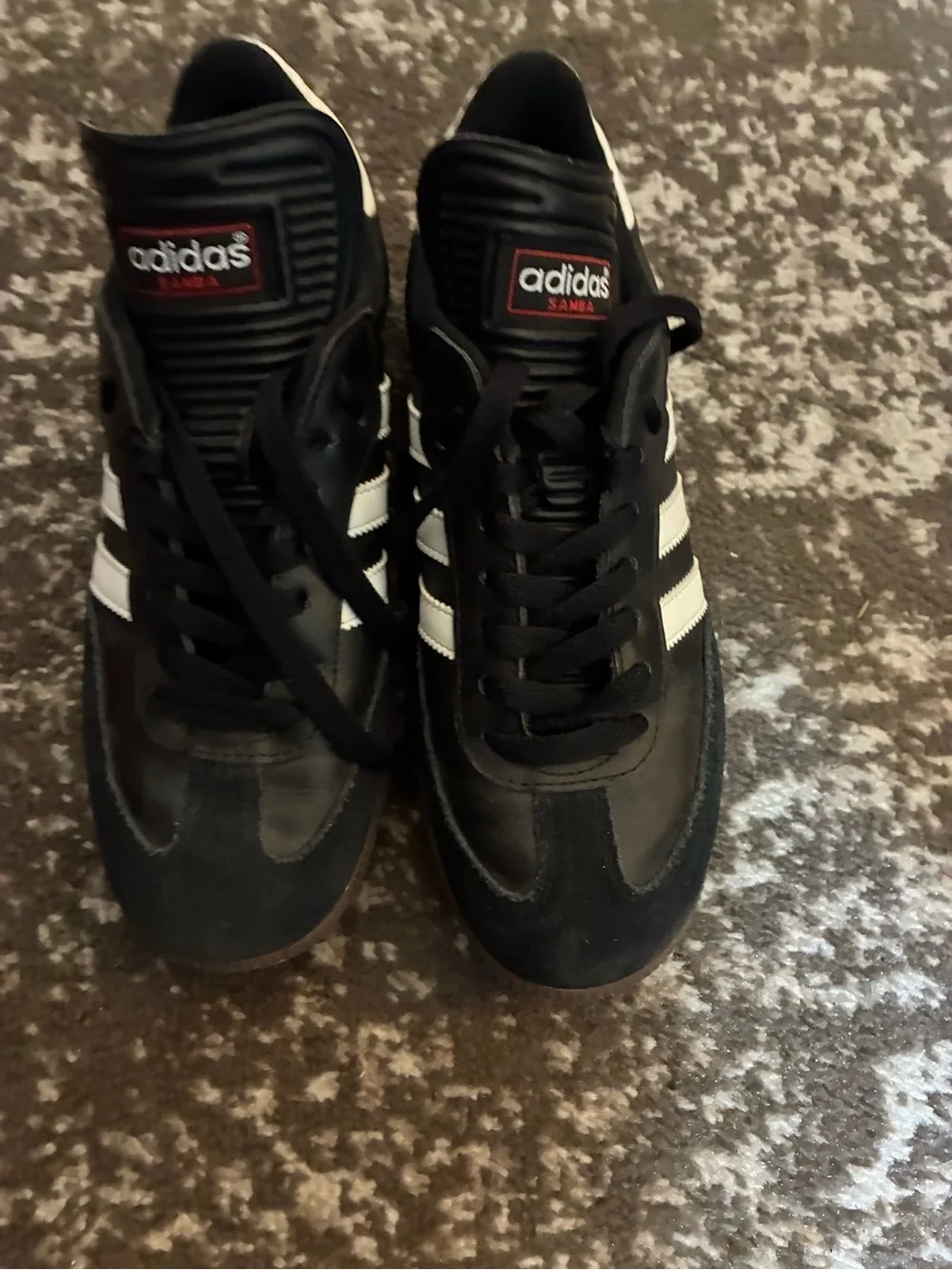 adidas Samba Black with White Stripes and Gum Sole